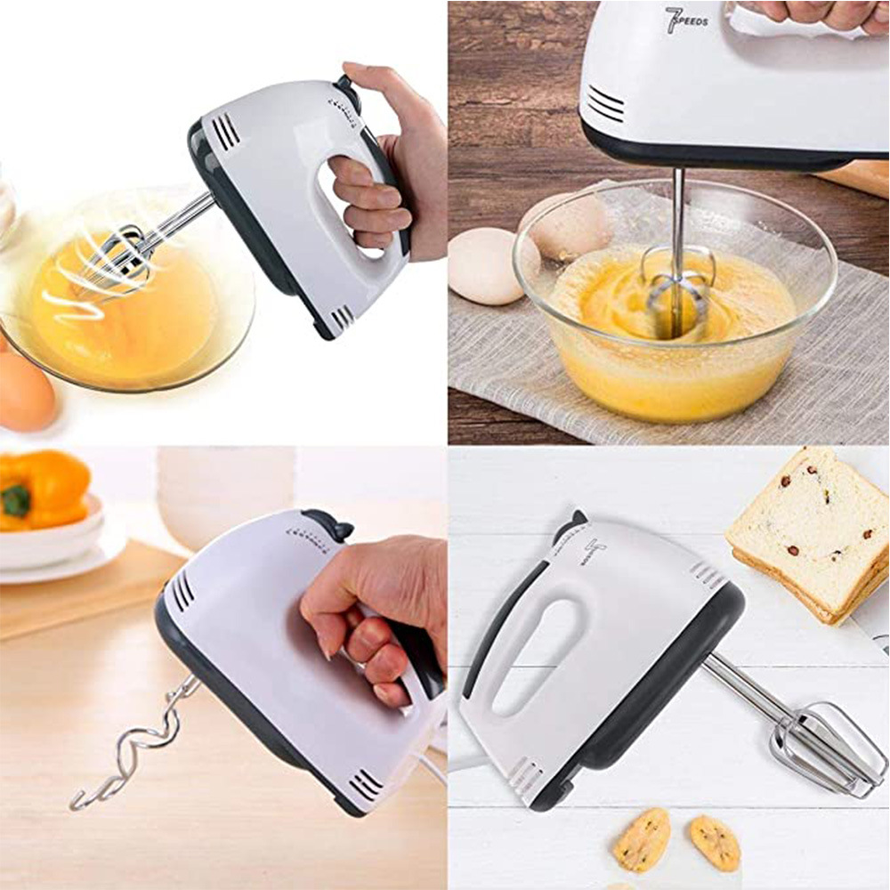 dropship Multifunctional 7 Speed Mini Mixer Electric Food Blender Handheld Mixer Egg Beater Automatic Cream Food Cake Baking Dough Mixer