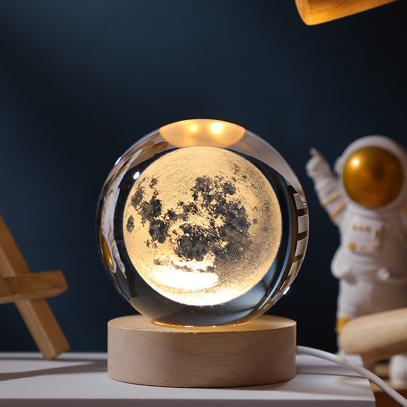 dropship 1pc Creative Crystal Ball Decoration; Desktop Night Light; Bedroom Night Light Valentine's Day Gifts Birthday Gifts