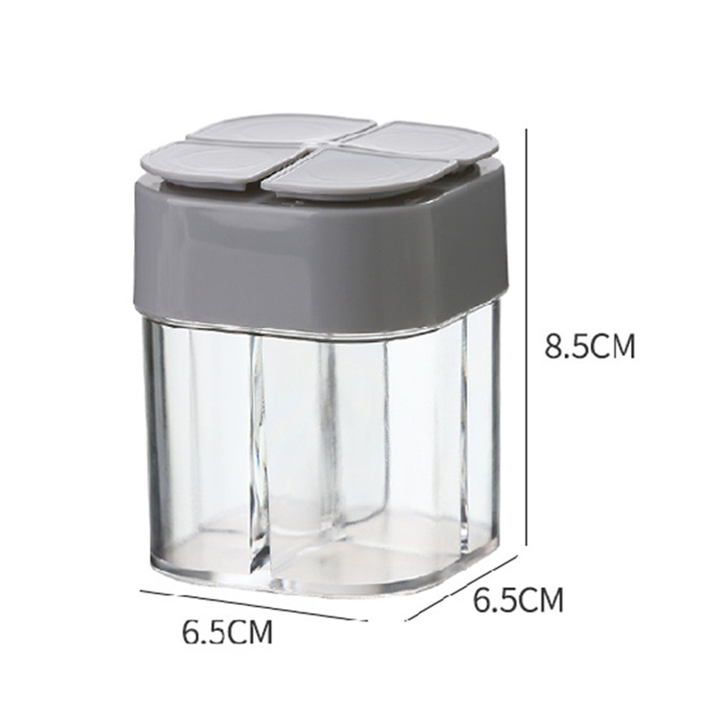 dropship Four-in-one Sauce Sub-bottling; Creative Outdoor Barbecue Portable Transparent Seasoning Box