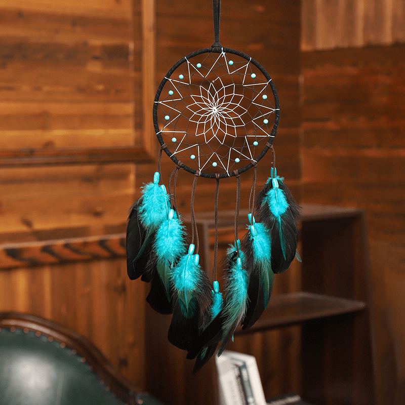 dropship 1pc Feather Dream Catcher For Bedroom; Patterned Decor Hollow Boho Wall Hanging; Handmade Dreamcatcher; Home Decor