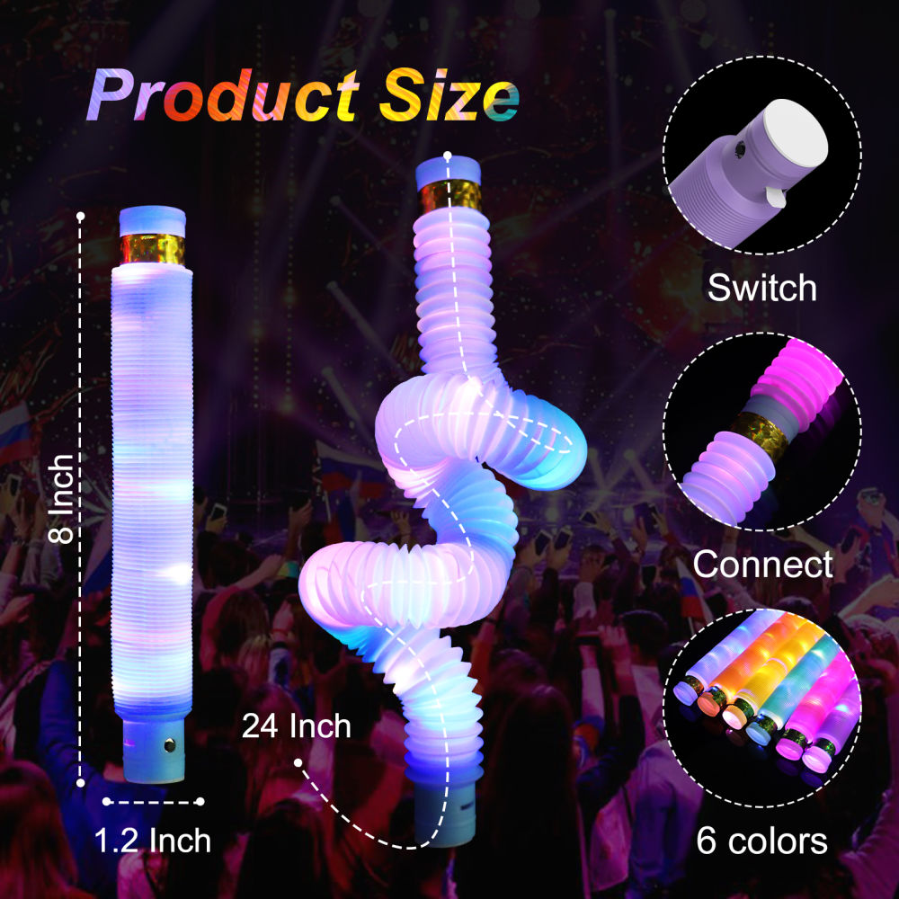dropship LED Glow In The Dark LED Light Party Pop Tubes For Christmas Holiday Party