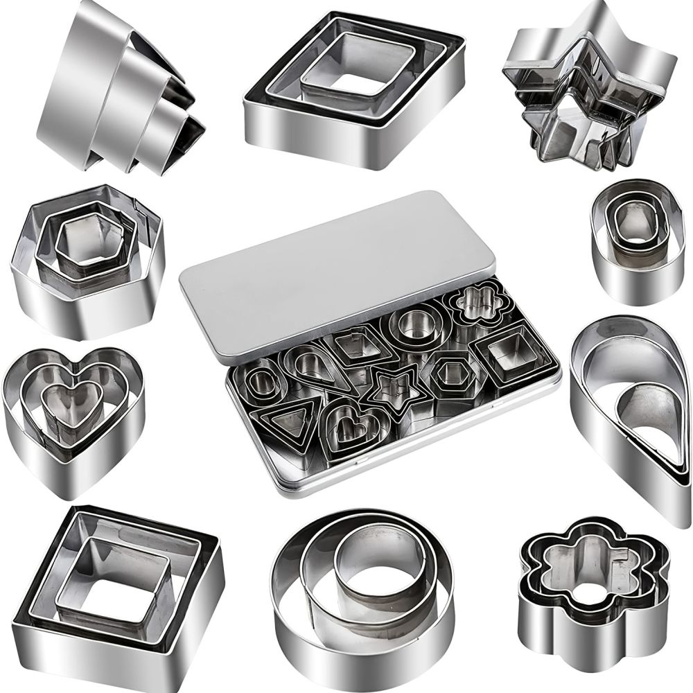 dropship 30pcs Mini Cookie Cutter Mold; Biscuit Mold; Fruit Cutting Mold; DIY Kitchen Tools