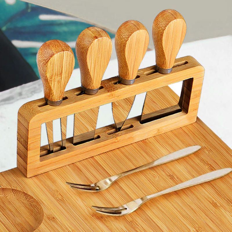 dropship Kitchen Bamboo Cheese Board Set Natural Bamboo Cutting Board