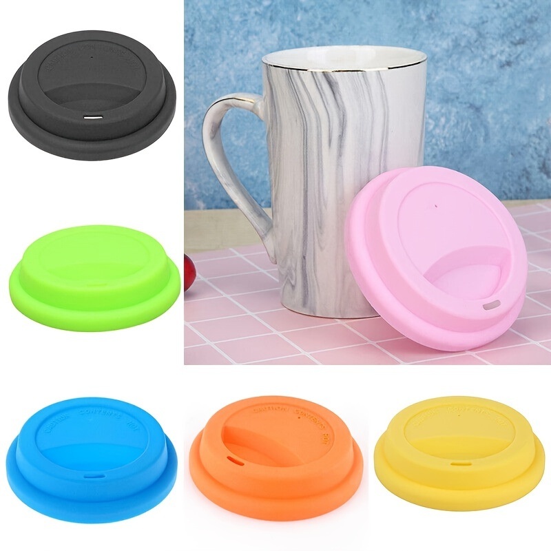 dropship 1pc Silicone Drinking Lid; Spill-Proof Cup Lids; Reusable Coffee Mug Lids; Coffee Cup Covers