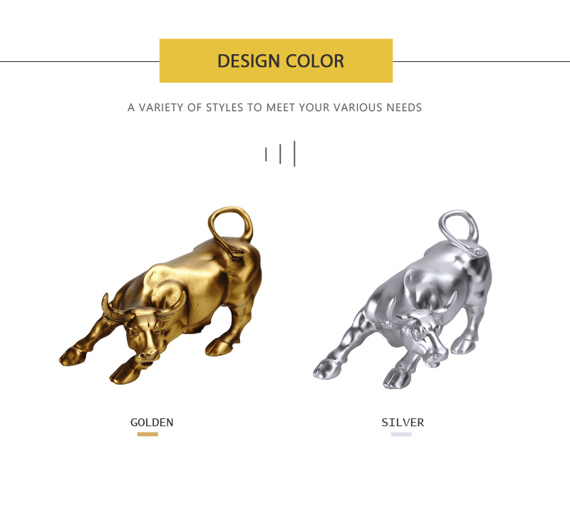 dropship NORTHEUINS Resin Wall Street Bull Figurine Cattle OX Statue Market Miam Bull Home Feng Shui Art Official Desktop Decor Sculpture