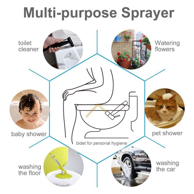 dropship Bathroom Fittings Handheld Cloth Diaper Sprayer Bidet Sprayer for Toilet