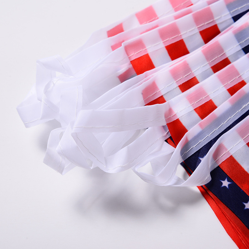 dropship 20pcs/30pcs American Flag; American Flag Decor; banner Flags; Independence Day Banner American Flag; Flag banner; Suitable For Patriotic Events; Sports; Bars Decorations Yard