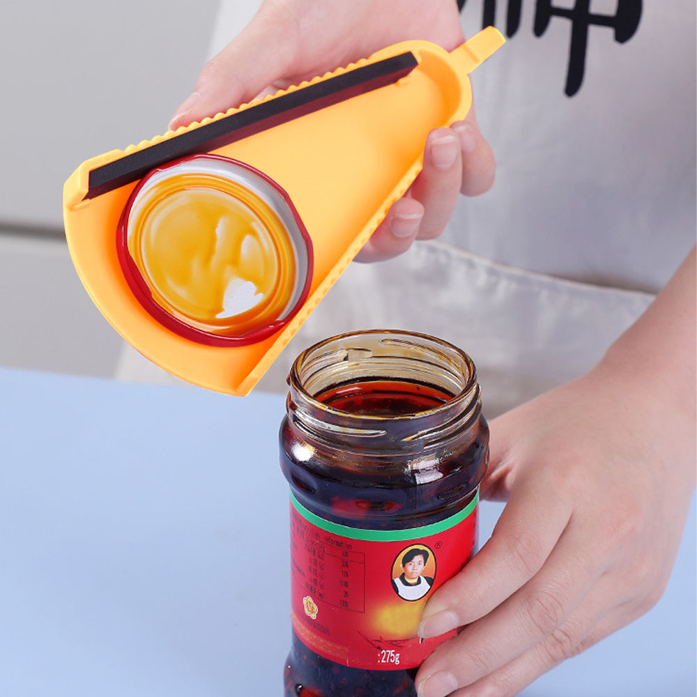 dropship Multi Function Can Opener Non Slip Handle Multi-function Bottle Opener Portable Twist Off Lid Quick Opening for Children Elderly
