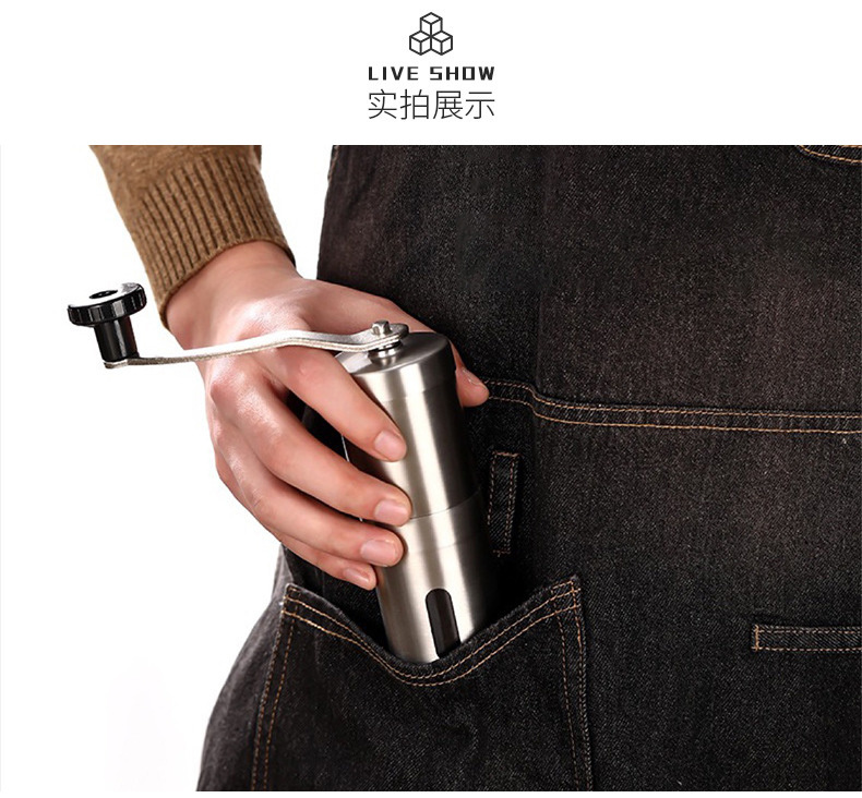 dropship Home Portable Stainless Steel Coffee Grinder Coffee Grinder Coffee Grinder Hand Grinder 304 Stainless Steel