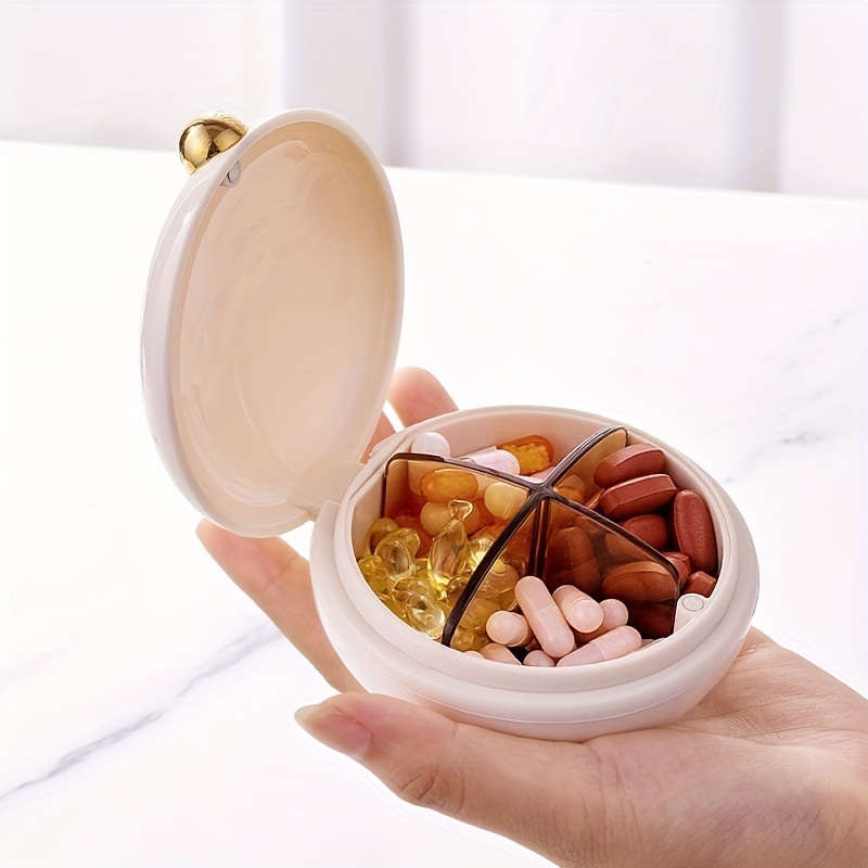 dropship 1pc Portable Sealed Pill Box; Mini Pill Case; Small Pill Organizer; Pill Sub-packaging Storage Box; Medicine Box; Multifunctional Storage Container