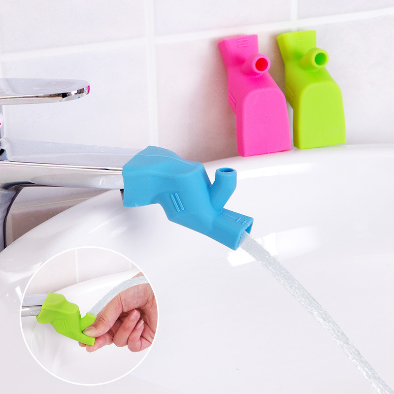 dropship 1pc Bathroom Sink Nozzle Faucet Extender Rubber Elastic Water Tap Extension Kitchen Faucet Accessories For Children Kid Hand Washing
