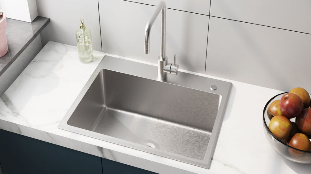 dropship 24in Stainless Steel Washing Sink w/ Faucet Hoses and Drain Head Only