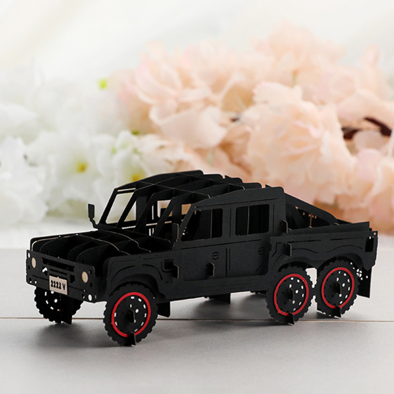 dropship 1pc Car Pop Up Card With Envelope Handmade 3D Greeting Card For Father's Day; Birthday Card For Dad; Men; Boyfriend; Husband; Boys; Kids 13*20cm(5.1*7.9 Inch)