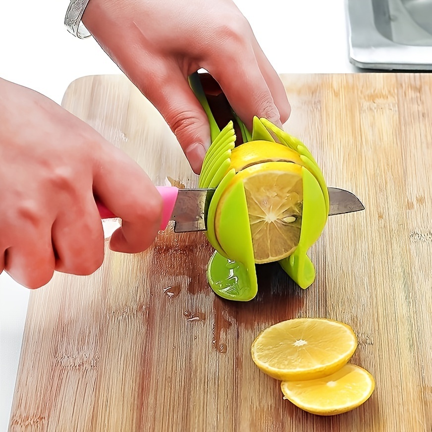 dropship 1pc Tomato Potato Slicer; Lemon Slicer; Multifunctional Fruit Vegetable Cutter Clip; Kitchen Tool; Kitchen Gadgets