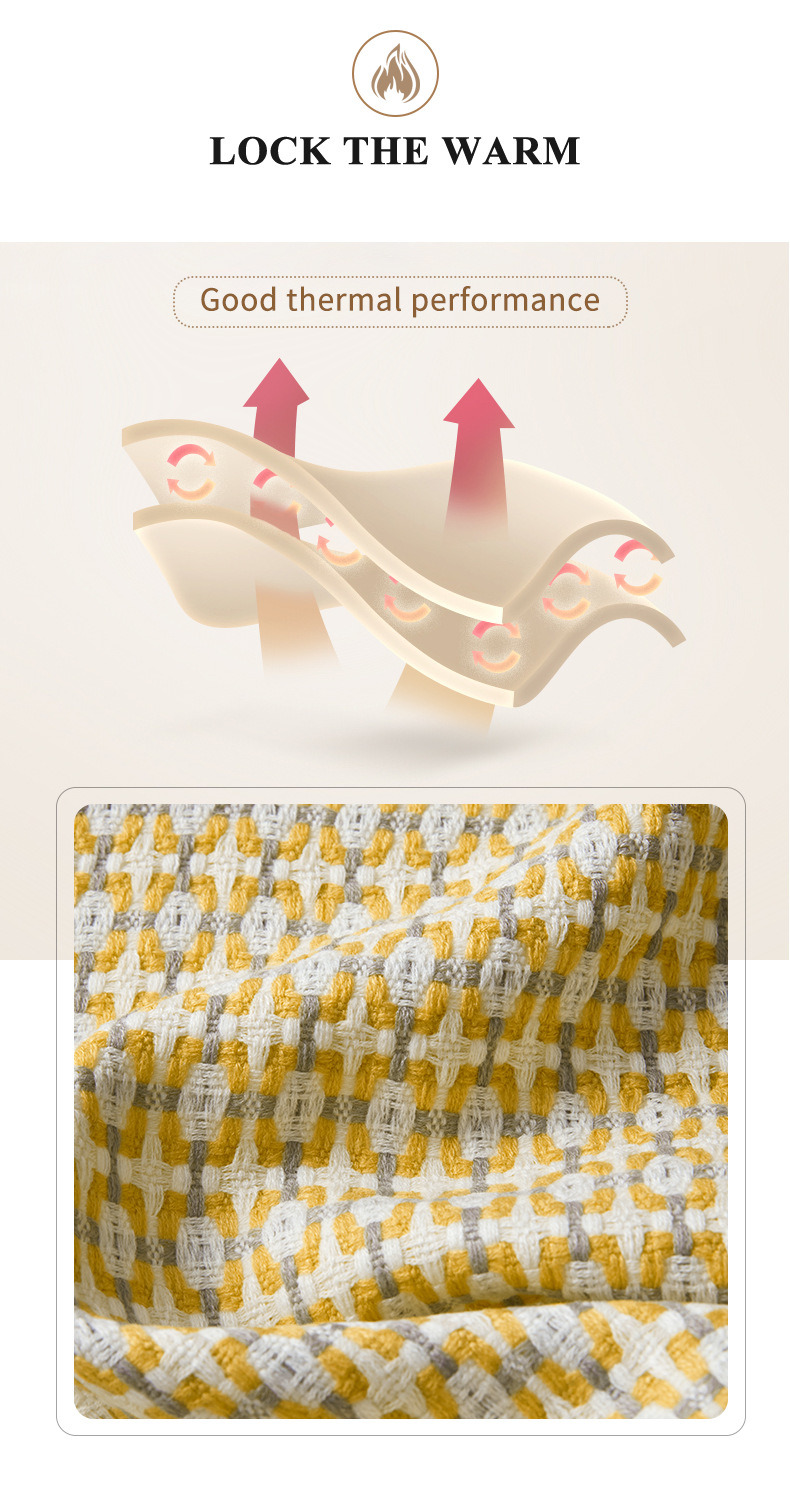 dropship Tassel Thread Blanket Geometry Woven Office Air Conditioner Lunch Break Towel Blanket Shawl Sofa Bedroom Vintage Lattice Splice