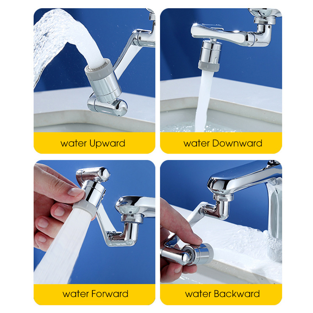 dropship 1080° Rotatable Filter Faucet Spray Head Wash Basin Faucet Extender Adapter Anti-Splash Kitchen Tap Extend Bathroom Accessories