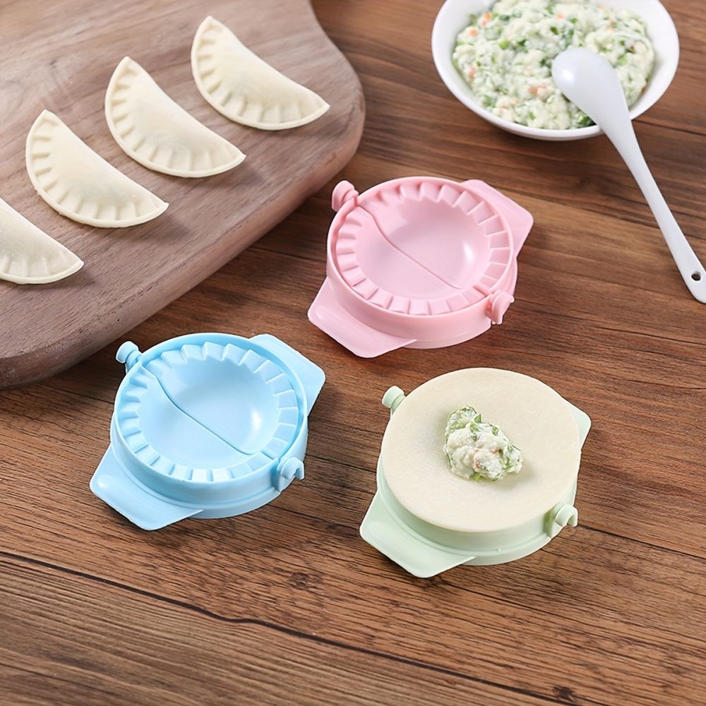 dropship 3pcs Large Household Bag Dumpling Tool Fully Automatic Dumpling Leather Crescent Shape Pinch Dumpling Mold Mix And Match