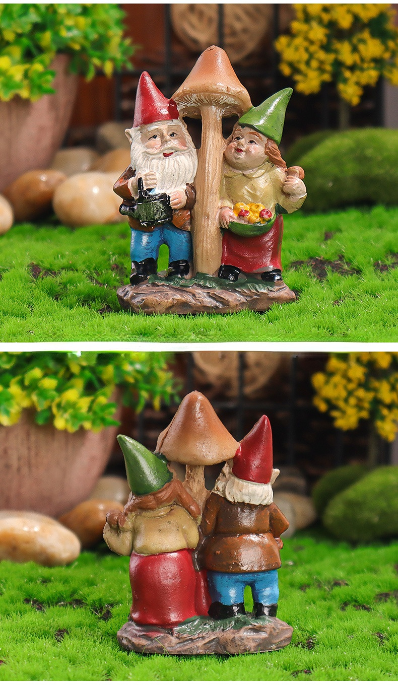 dropship Mini Drunk Gnomes Dwarf Fairy Garden Statue Miniatures Courtyard Elf Figure Resin Micro Landscape Outdoor Figurine Ornaments