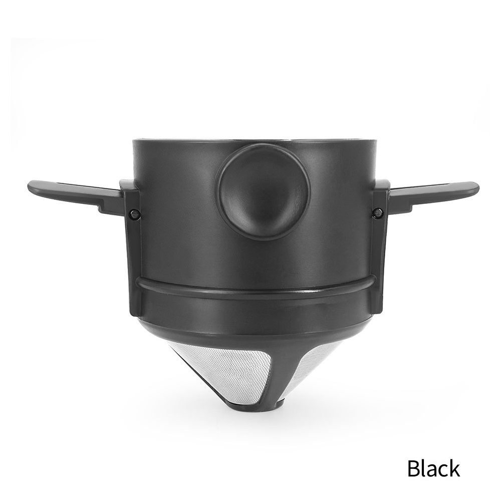 dropship 1 Pc Portable Foldable Coffee Filter Stainless Steel Easy Clean Reusable Coffee Funnel Paperless Pour Over Holder Coffee Dripper