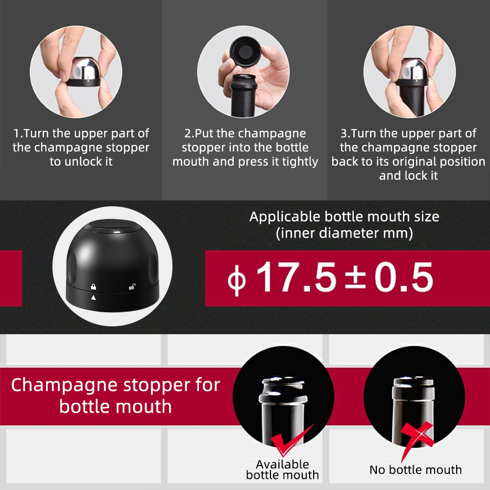 dropship 2/3 Pack Vacuum Red Wine Bottle Cap Stopper Silicone Sealed Champagne Leak-proof Retain Freshness Wine Plug Gift for Wine Lovers