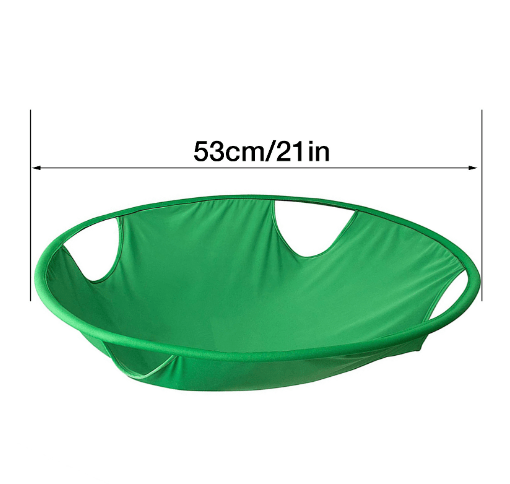 dropship 1pc 21in/26in Laundry Hamper Basket Foldable Hamper Oval Tub Green Cloth Storage Baskets Home Dryer Helper Clothes Carrier Organizer