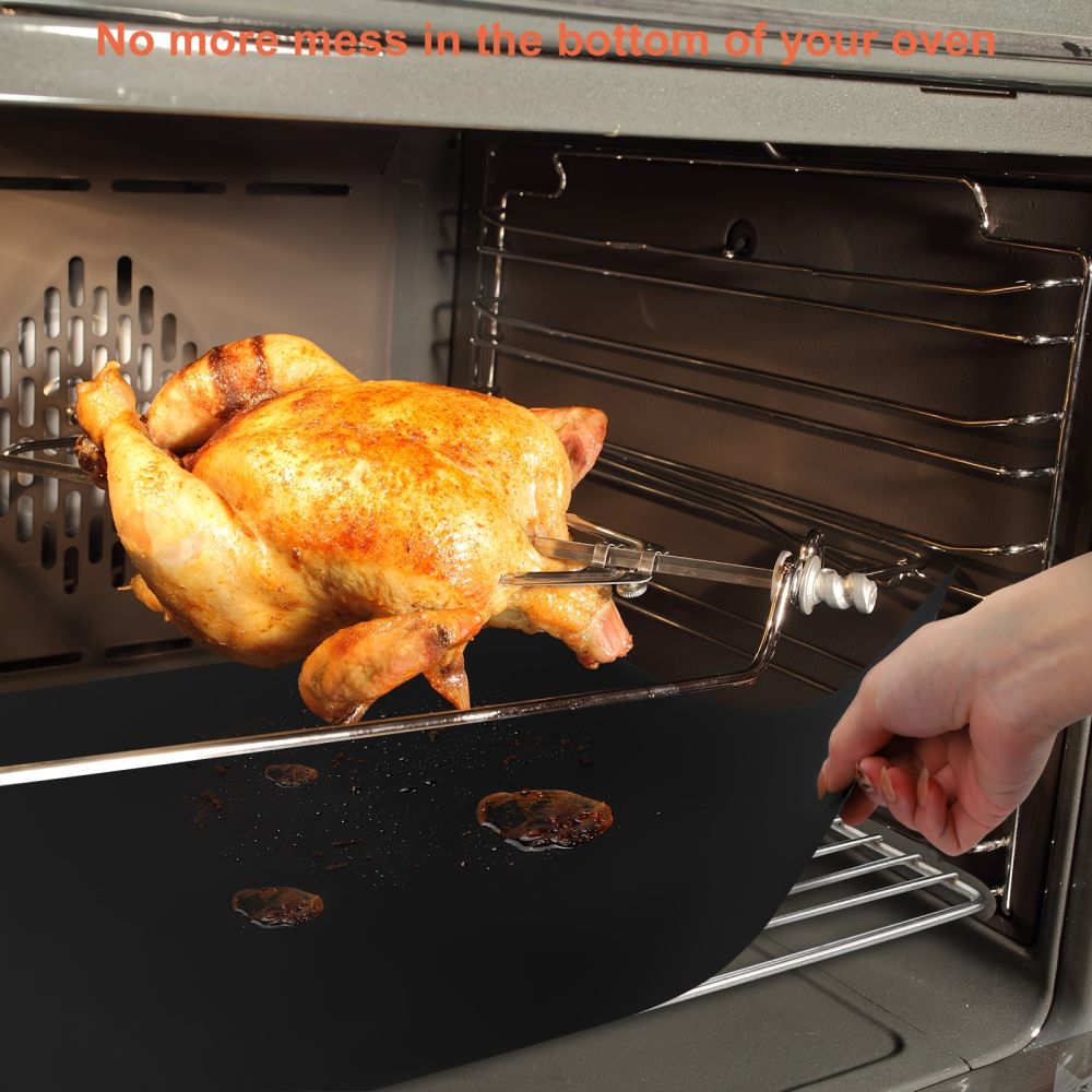 dropship 2pcs Oven Liner; Oven Liners For Bottom Of Oven; Easy To Clean; Protect Bottom Of Oven/Gas Stove