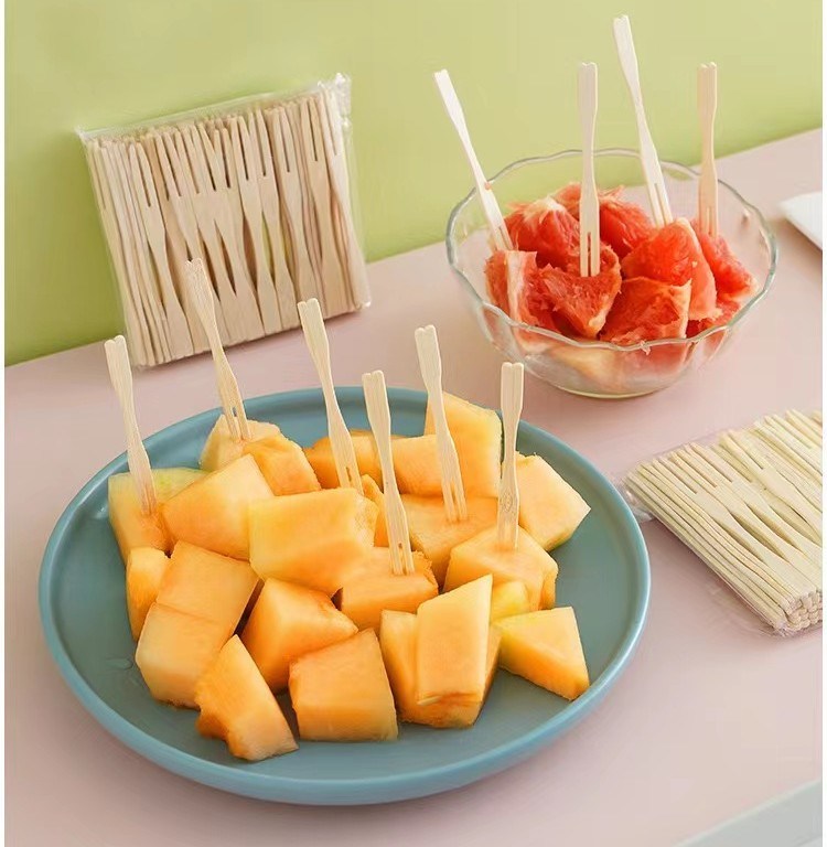 dropship 80pcs Disposable Fruit Fork Set; Appetizer Fruit Food Picks; Cake Dessert Snack Mini Forks; Party Supplies