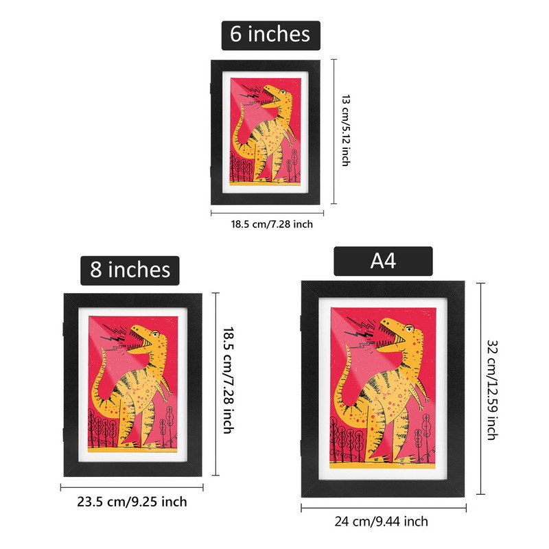 dropship Children Art Frames Magnetic Front Open Changeable Kids Frametory for Poster Photo Drawing Paintings Pictures Display Home Decor