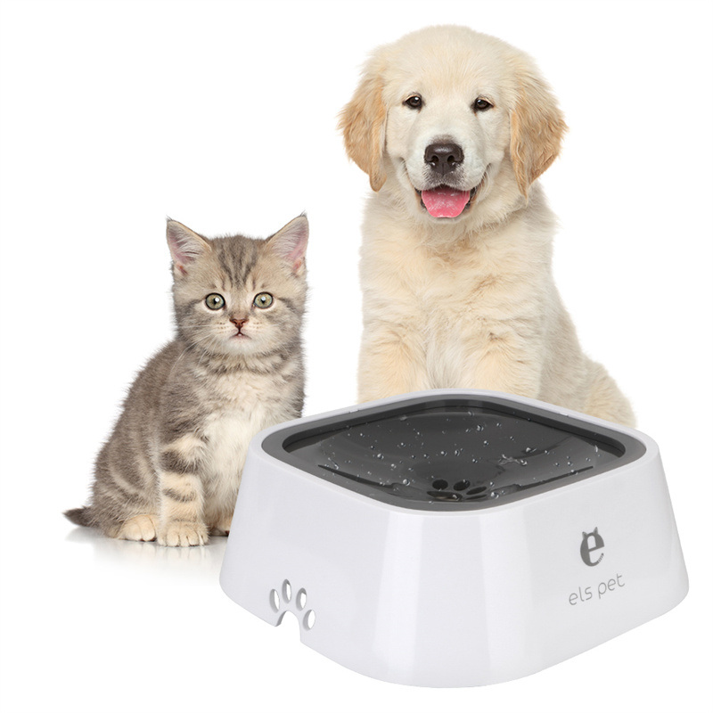 dropship 1.5L Cat Dog Water Bowl Carried Floating Bowl Anti-Overflow Slow Water Feeder Dispenser Pet Fountain ABS&PP Dog Supplies