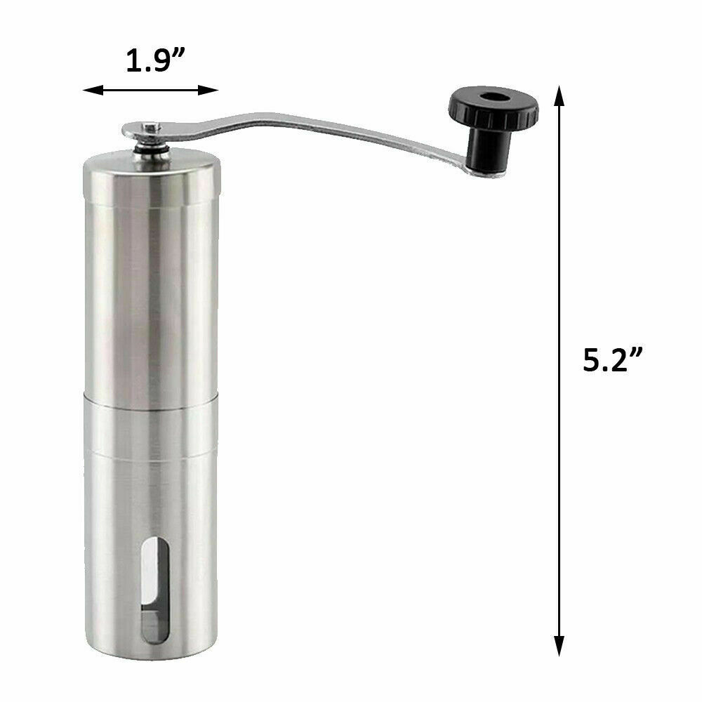 dropship Portable Home Manual Coffee Grinder Stainless Steel with Ceramic Burr Bean Mill
