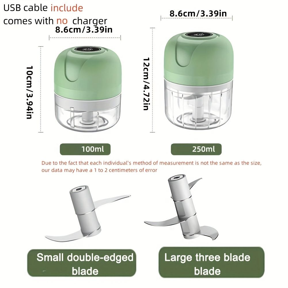 dropship 1pc Electric Garlic Chopper, Onion Chopper, USB Charging Vegetable Mincer, Electric Mini Chopper, Food Processor, Kitchen Tools