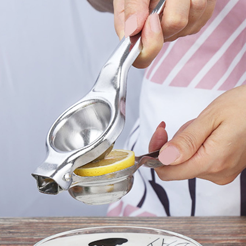dropship 1pc Stainless Steel Lemon Squeezer Press; Hand Juicer Kitchen Tool