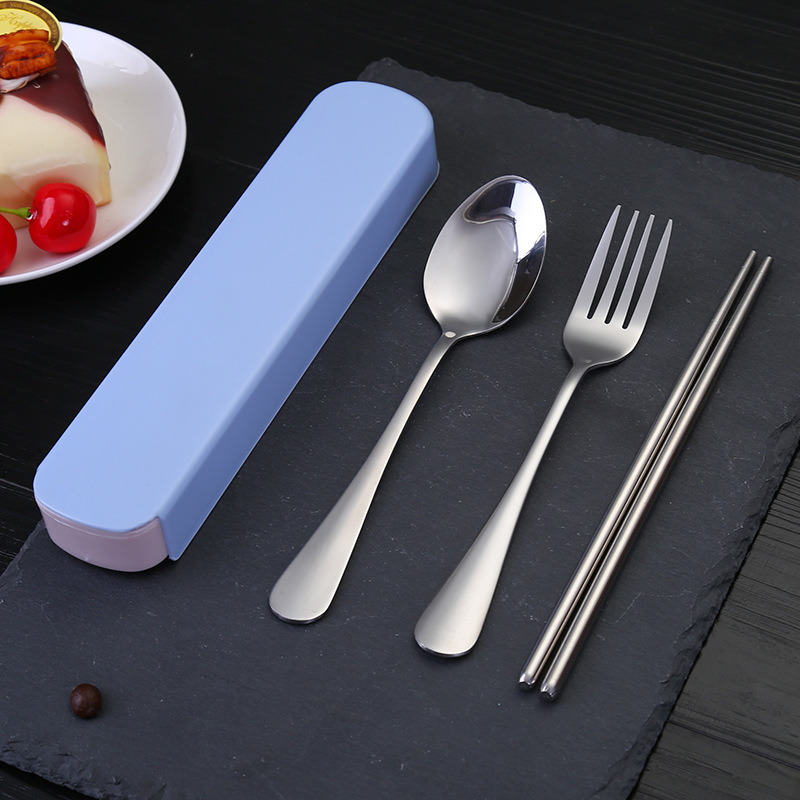 dropship 3pcs Portable Cutlery Set With Storage Box