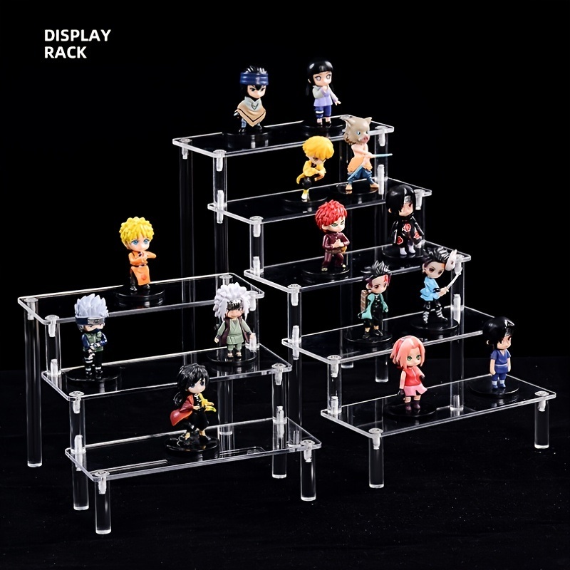 dropship 1pc Acrylic Perfume Organizer; Tiered Display Stand; Acrylic Riser Display Shelf; Transparent Multi-layer Model; Blind Box Storage For Cosmetics And Jewelry; Step Shelf