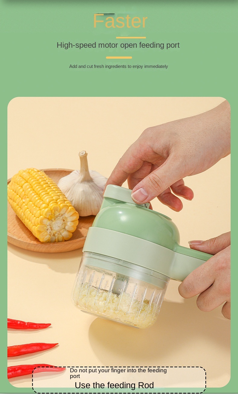 dropship Multifunctional Electric Vegetable Slicer Kitchen Fruit Salad Cutter Carrot Potato Chopper Cutting Machine Stainless Steel Blade