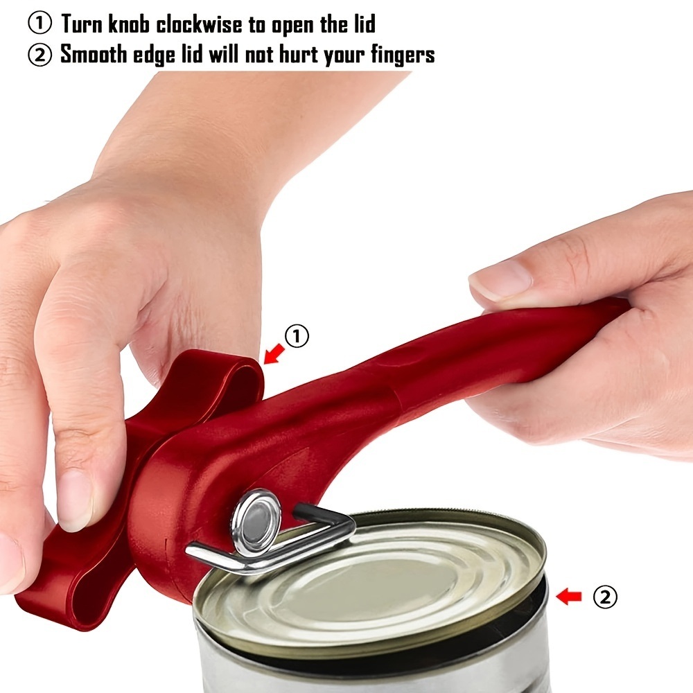 dropship 1pc Plastic Safety Bottle Opener Can Opener Cut Easy Grip; Manual Opener Knife For Cans Lid; Kitchen Tool
