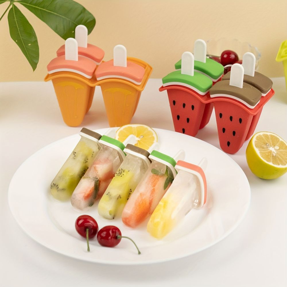 dropship 1pc Homemade Fruit Popsicles Molds; Ice Pop Molds; Easy Release Ice Cream Popsicle Molds; Reusable Popsicle Molds; BPA Free