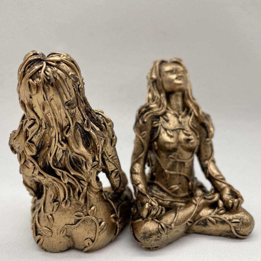 dropship Mother Earth Statue Mini Gaia Fairy Decorative Buddha Statue Decorative Figurines Goddess Healing Chakra Meditation Home Decor