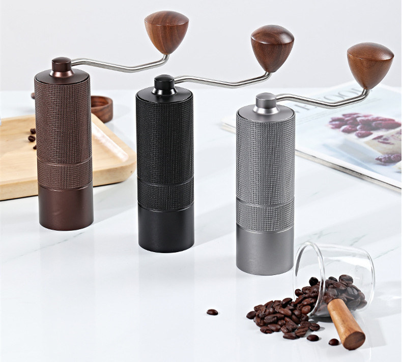 dropship Portable Manual Coffee Bean Grinder High Quality CNC Stainless Precision Steel Core Bean Crusher Kitchen Supplies