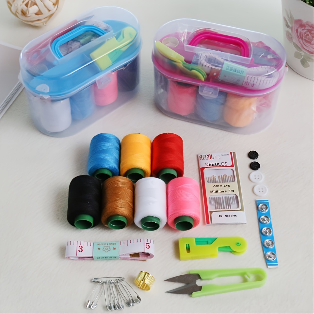dropship 46pcs Portable Household Needle And Thread Sewing Tools Thread Kit Organizer Color Random