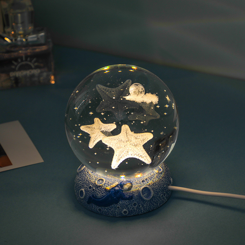 dropship Stars And Seas; Ocean Series Crystal Ball Ornaments; Night Lights; Bedroom Desktop Decorations; Creative Birthday Gifts