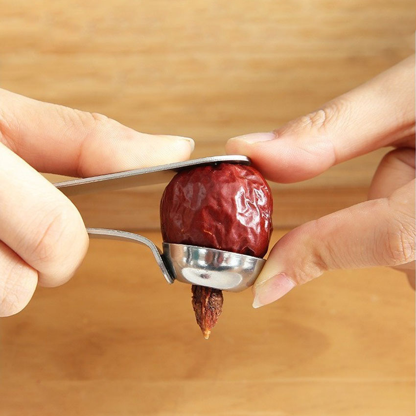 dropship 1pc Stainless Steel Date Pit Remover; Pit Separator; Core Puller; Cherry Pit Remover