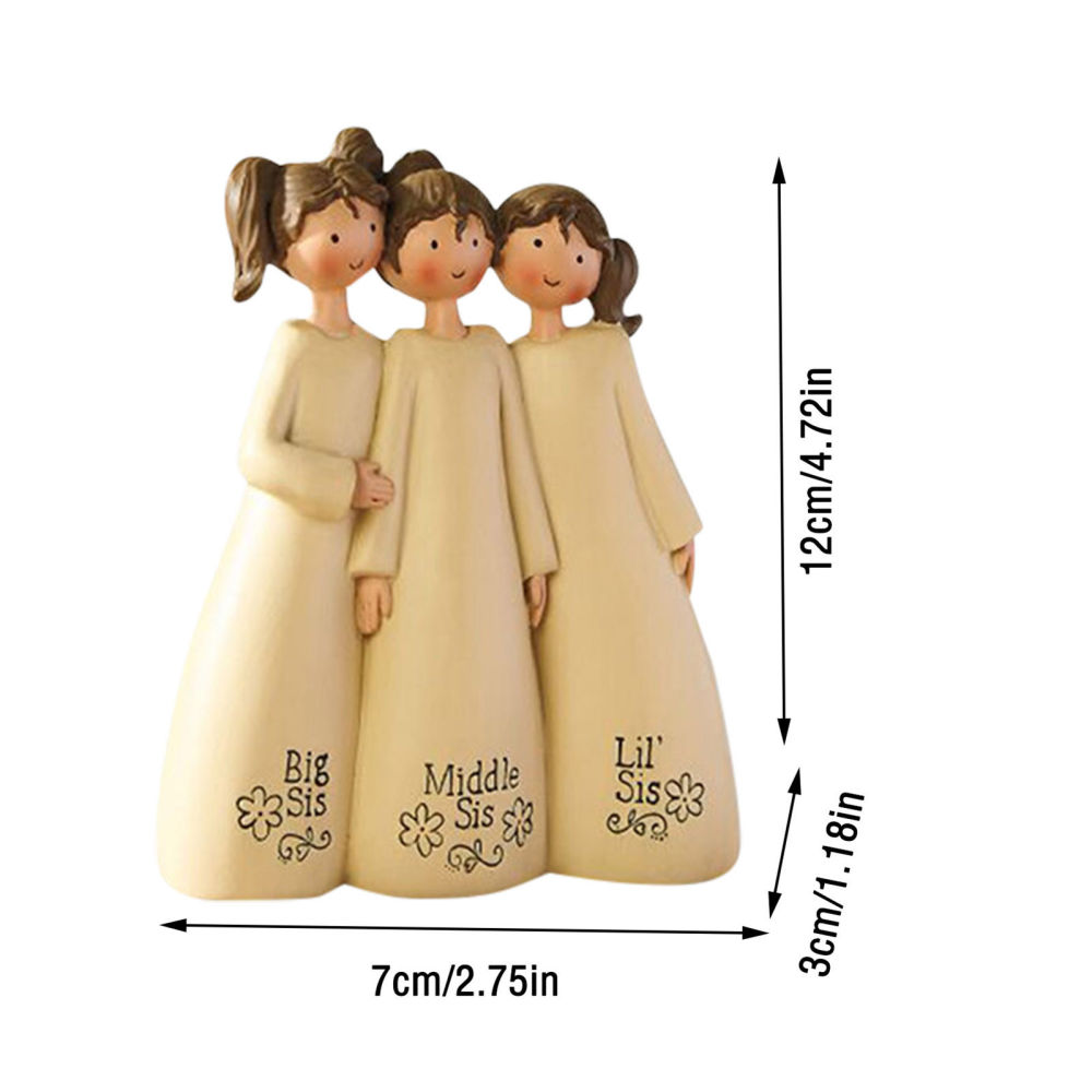dropship Sisters And Friends Sculpture Decorative Ornaments; Celebrating And Commemorating Friendship; Resin Crafts