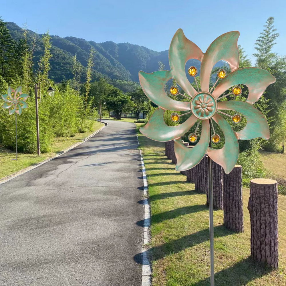 dropship 1pc Wind Spinner With Garden Stake; Kinetic Wind Spinners Outdoor Garden Stake For Yard And Garden