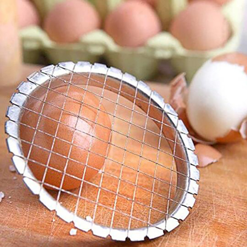 dropship 1pc Stainless Steel Egg Slicer Cutter Cut Egg Device Grid For Vegetables Salads Potato Mushroom Tools Chopper For Kitchen Chopper