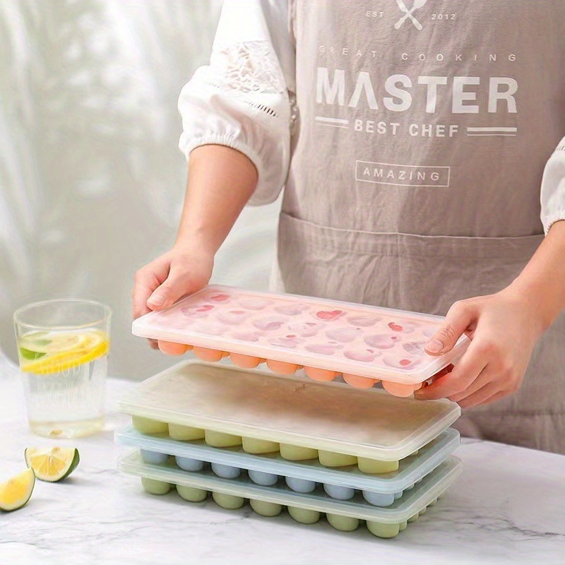 dropship 1pc Silicone Heart-shaped Ice Tray Ice Cube Mold Homemade Ice Cube Box Refrigerator Ice Maker