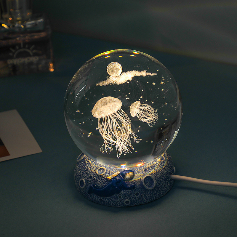 dropship Stars And Seas; Ocean Series Crystal Ball Ornaments; Night Lights; Bedroom Desktop Decorations; Creative Birthday Gifts