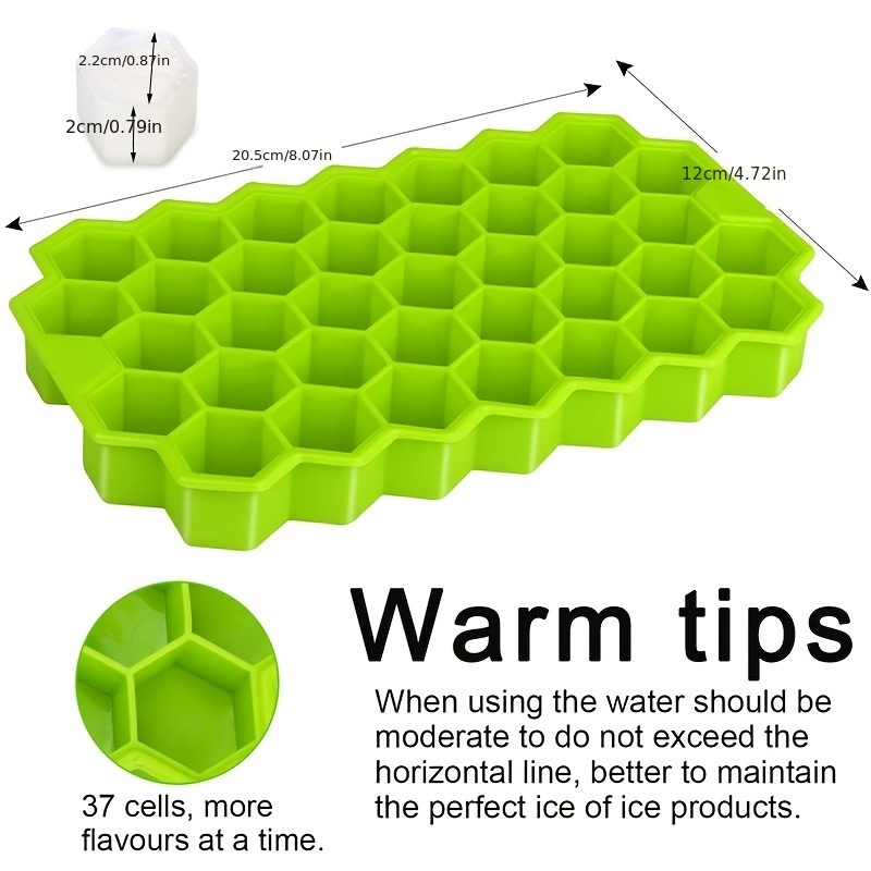 dropship 1pc Ice Tray Mold Honeycomb Silicone Ice Tray Hexagonal Ice Tray 37 Honeycomb Ice Trays