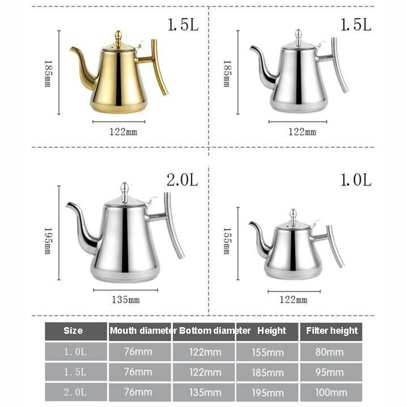 dropship Pour Over Coffee Kettle Premium Stainless Steel Gooseneck Tea Kettle