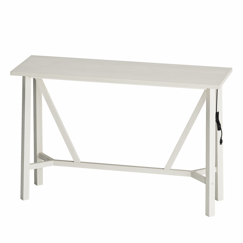 dropship Modern 5-Piece Dining Table Set with Power Outlets,Bar Kitchen Table Set with Upholstered Stools, Easy Assemble, Beige